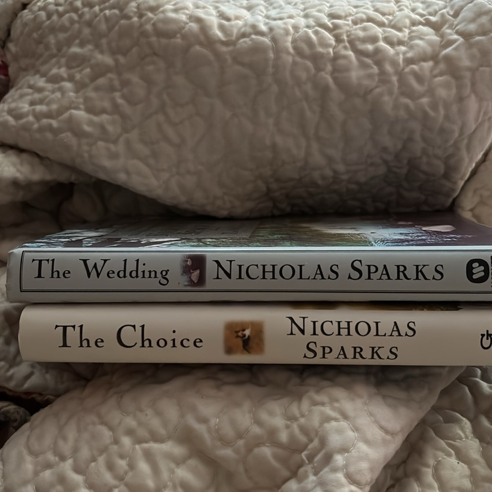 Nicholas Sparks 'The Choice' & ‘The Wedding’ Hardcover Books